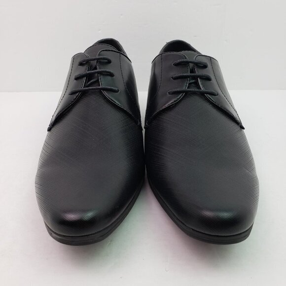 Boohoo MAN Embossed Vamp Smart Mens Size 10 Black Formal Dress Shoes MZZ65877-10 - Picture 5 of 10